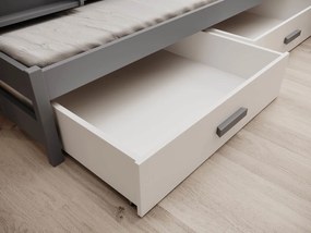 Двуетажно легло Лия-бяло-сиво-200 x 90