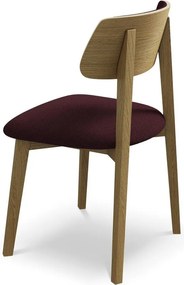 Бордо трапезен стол от масивна дървесина Niu – Makamii