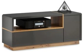 ТВ шкаф FRED антрацит/дъб artisan
