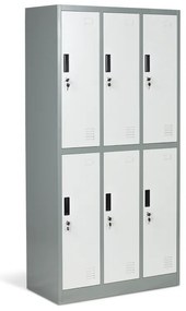 Метален шкаф Carmen CR-1243 K LUX - сив+тъмносив