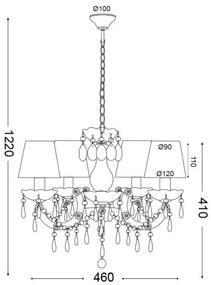 Покривна лампа Delo-Light blue