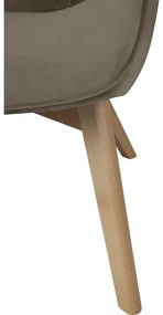 Светлокафяво кадифено кресло Niko – Ropez