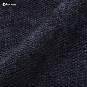 Тъмносин сгъваем/с място за съхранение ъглов диван (десен ъгъл) Fuji – Bobochic Paris