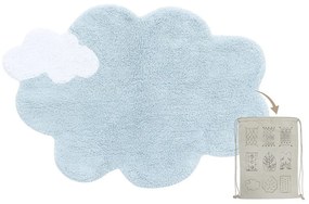 Светлосин ръчно изработен памучен детски килим подходящ за пране 70x100 cm Mini Dream – Lorena Canals