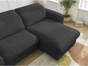 Черен ъглов диван Achille – Bobochic Paris