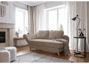 Кафяво-сив шезлонг от рипсено кадифе (ляв ъгъл) Chic Charlotte – Miuform