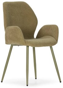 Зелени тапицирани трапезни столове в комплект 2 бр. Ansu – Marckeric