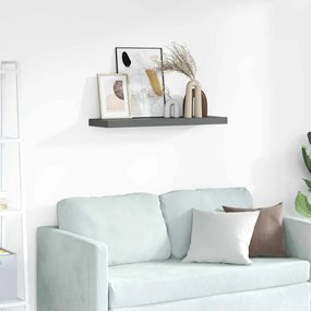 323936 vidaXL Рафтове за фоторамки, 2 бр, сиви, 80x9x3 см, МДФ