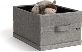 Сива текстилна кутия за съхранение с капак 31x41x22 cm Soft Storage Medium – Bigso