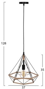 Лампа HM4062 цвят черен-бежов