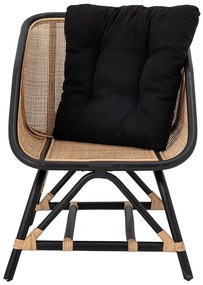 Черно и бежово кресло с плетка Loue - Bloomingville
