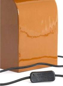 Оранжева метална настолна лампа (височина 38 cm) Cardona – Light &amp; Living