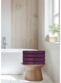 Бордо памучни кърпи в комплект от 4 бр. от тери 50x100 cm – Good Morning