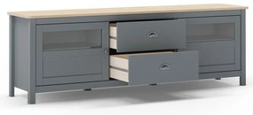 Маса за телевизор сиво-зелена от масивен бор 180x59x40 cm Misti – Marckeric
