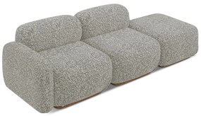 Сив модулна лежанка (ляв ъгъл) Ailani – Makamii