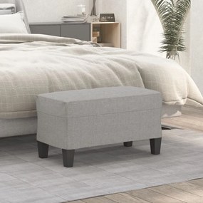 349431 vidaXL Пейка, светлосива, 70x35x41 см, плат