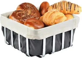 Панер за хляб OLIVER BROWN OB-1225-A, 21х21х8.5 см, Метал, Текстил, Хром/черен