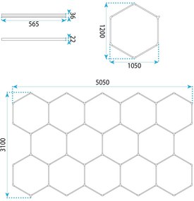 LED лампа HEXAGON JNH052-H White