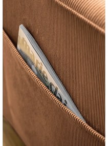 Оранжево/кафяво кресло от рипсено кадифе Lofty Lilly – Miuform