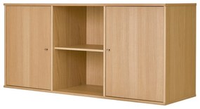 Нисък висящ скрин от декор от дъб в естествен цвят 133x61 cm Mistral – Hammel Furniture