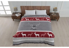 Червено-сиво покривало за легло 150x200 cm – Mila Home