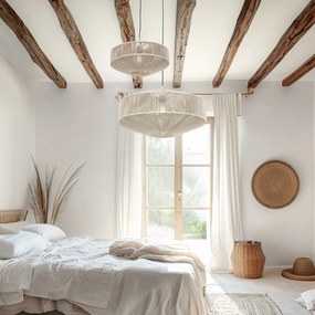 Japandi висяща лампа кафяво въже 46 см - Svea