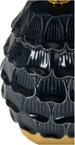 Синя керамична настолна лампа с текстилен абажур (височина 30,5 cm) Pigny – Mauro Ferretti