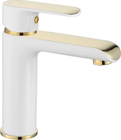 Смесител за мивка REA Bloom White Gold Low