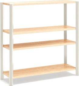 Кремав/в светло естествен цвят стелаж от декор от дъб 126x128x43 cm Bona – Teulat