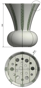 Ваза от каменна керамика, височина 20 cm Signature - Kähler Design