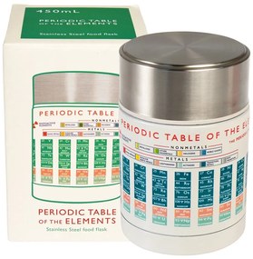 Детски термос за храна в кремав и сребрист цвят 450 ml Periodic Table – Rex London