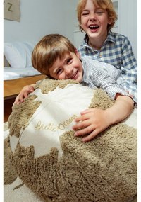 Детски пуф в зелен и кремав цвят World Map – Lorena Canals