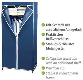 Гардероб от син плат 75x160 cm Air - Wenko