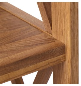 Стелаж от масивен дъб в естествен цвят 70x124 cm X-Shelf – Unique Furniture