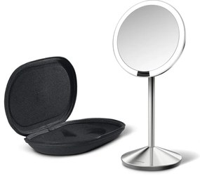 Козметично огледало със светлина/увеличително (10x) ø 12 cm Travel – simplehuman
