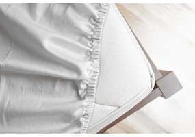 Бял еластичен фланелен чаршаф 140x200 cm – Good Morning