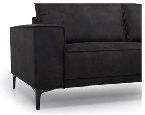 Тъмносив ъглов диван от изкуствена кожа (ляв ъгъл) Copenhagen - Scandic