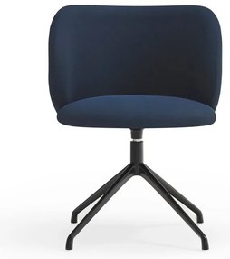 Тъмносин тапициран трапезен стол Mogi – Teulat