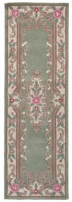 Пътека от зелена вълна , 67 x 210 cm Aubusson - Flair Rugs