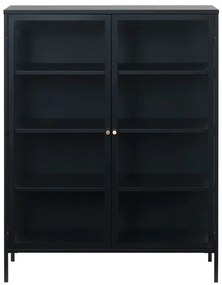 Черна метална витрина 110x140 cm Carmel – Unique Furniture