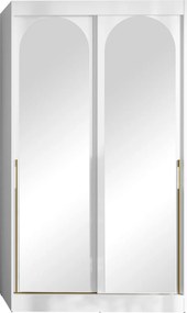 Гардероб Модин плъзгащ-бял-дължина: 120 см