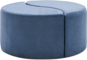 Стол Alis велур в син цвят 80x80x40см.