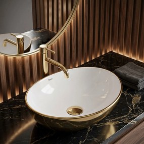 Умивалник за плот Rea Sofia Gold / White