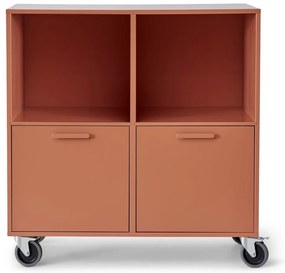 Тухленочервен подвижен скрин Keep by Hammel - Hammel Furniture