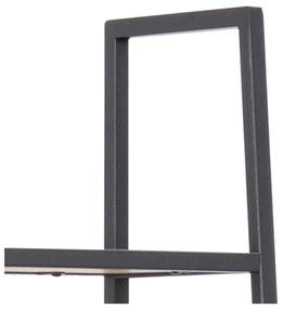 Черен/естествен стелаж от декор от дъб 77x175 cm Seaford – Actona