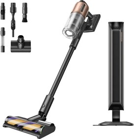 Безкабелна прахосмукачка Dreame Z20 Station VZV25A, 715W, 250AW, 140000 об/мин, 3 степени, Станция със самоизпразване 3 л, 90 мин, HEPA H14, LED, Безчетков мотор, Черен