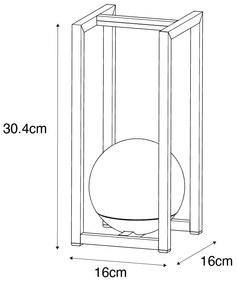 Комплект от 2 външни настолни лампи черни с докосване за презареждане - Nowi