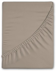 Кафяв еластичен фланелен чаршаф 180x200 cm – Good Morning