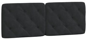 374722 vidaXL Мека табла за легло, черна, 120 см, кадифе