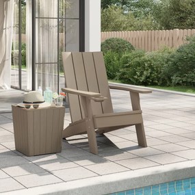 Sonata H Градински стол Адирондак светлокафяв 75x88,5x89,5 см PP
